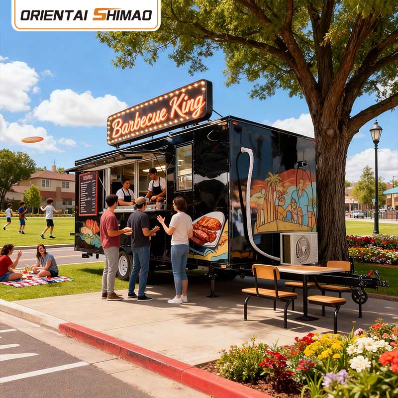 Imbisswagen, mobile Küche, kommerzielle Restaurantausrüstung, Catering, elektrischer Lebensmittelanhänger, Straßen-Imbisswagen