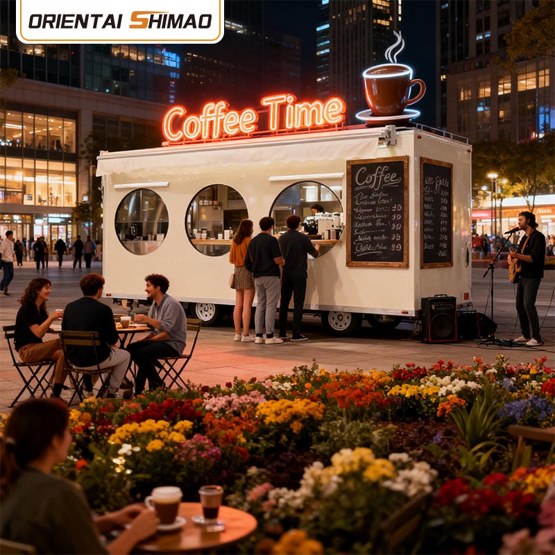 Quadratischer Food-Trailer